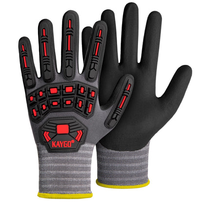 KAYGO Safety Work Gloves MicroFoam Nitrile Coated 12 Pairs, KG18NH