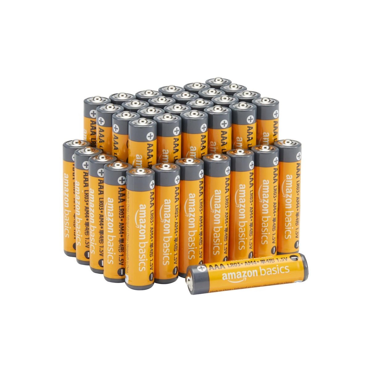 Amazon Basics 100-Pack AAA Alkaline High-Performance Batteries, 1.5 Volt, 10-Year Shelf Life