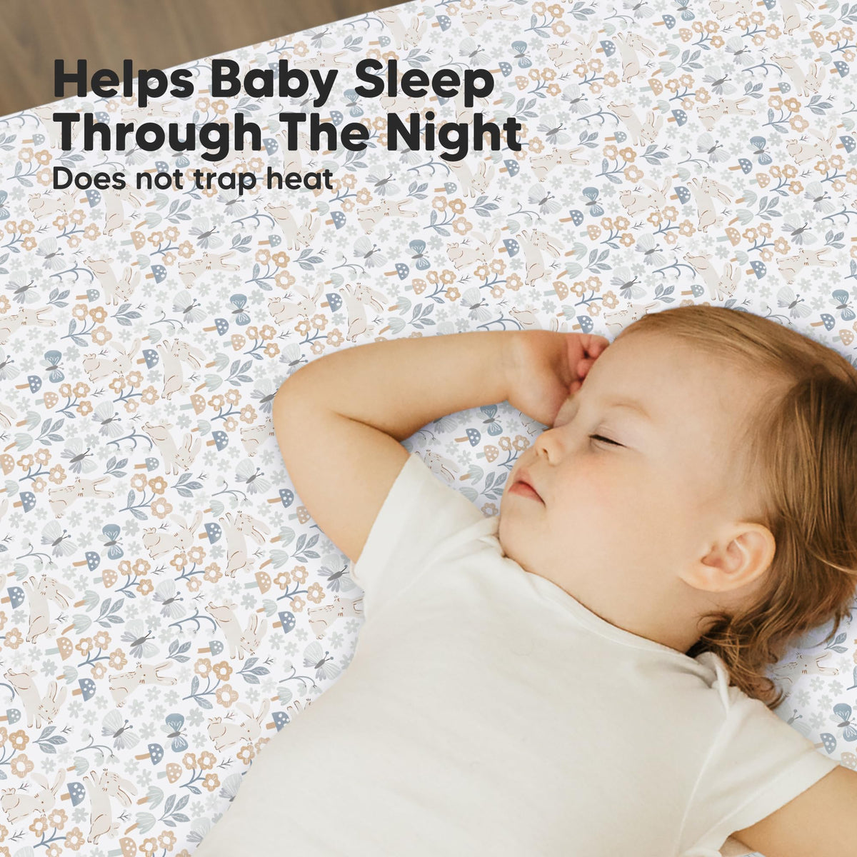 2pk Mini Crib Sheets Fitted 38x26 Pack N Play Mattress Sheet (Bumble Bear)