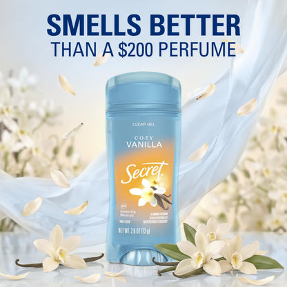 Secret Antiperspirant Deodorant for Women, Cozy Vanilla Scent, 2.6 oz