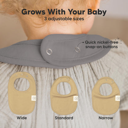 KeaBabies 8-Pack Organic Baby Bibs for Drooling and Teething (Sweet Charm)