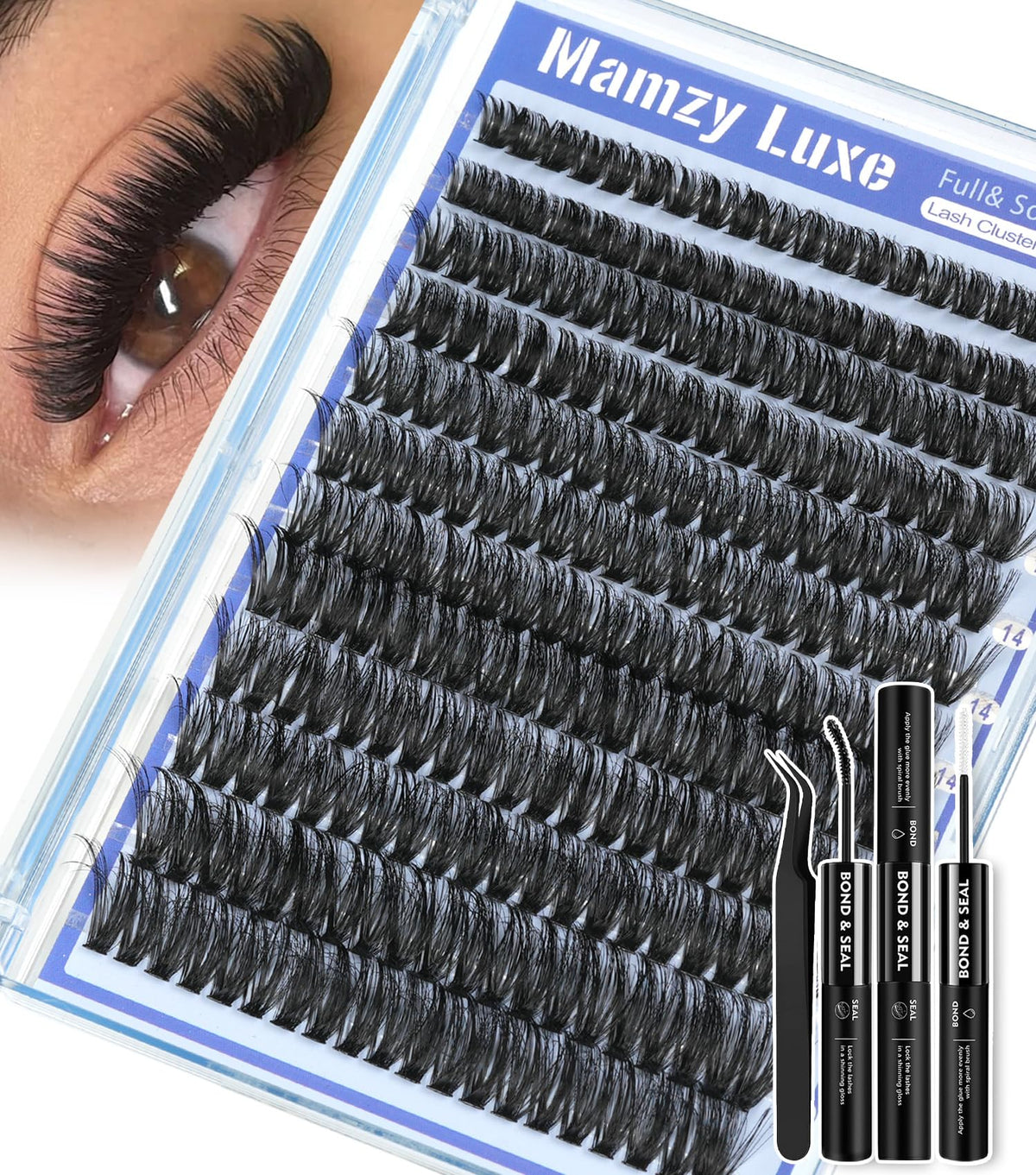 Lash Clusters Wispy 60D Eyelash Clusters 10-18mm Fluff Cluster Eyelash Extensions D Curl No Plastic Feel Individual Lashes Extension 240 Pcs Versatile False Eyelashes Clusters