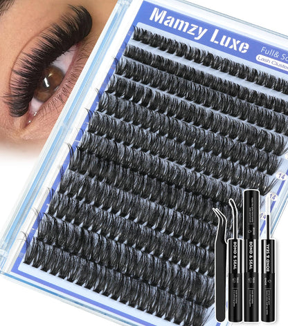 Lash Clusters Wispy 60D Eyelash Clusters 10-18mm Fluff Cluster Eyelash Extensions D Curl No Plastic Feel Individual Lashes Extension 240 Pcs Versatile False Eyelashes Clusters
