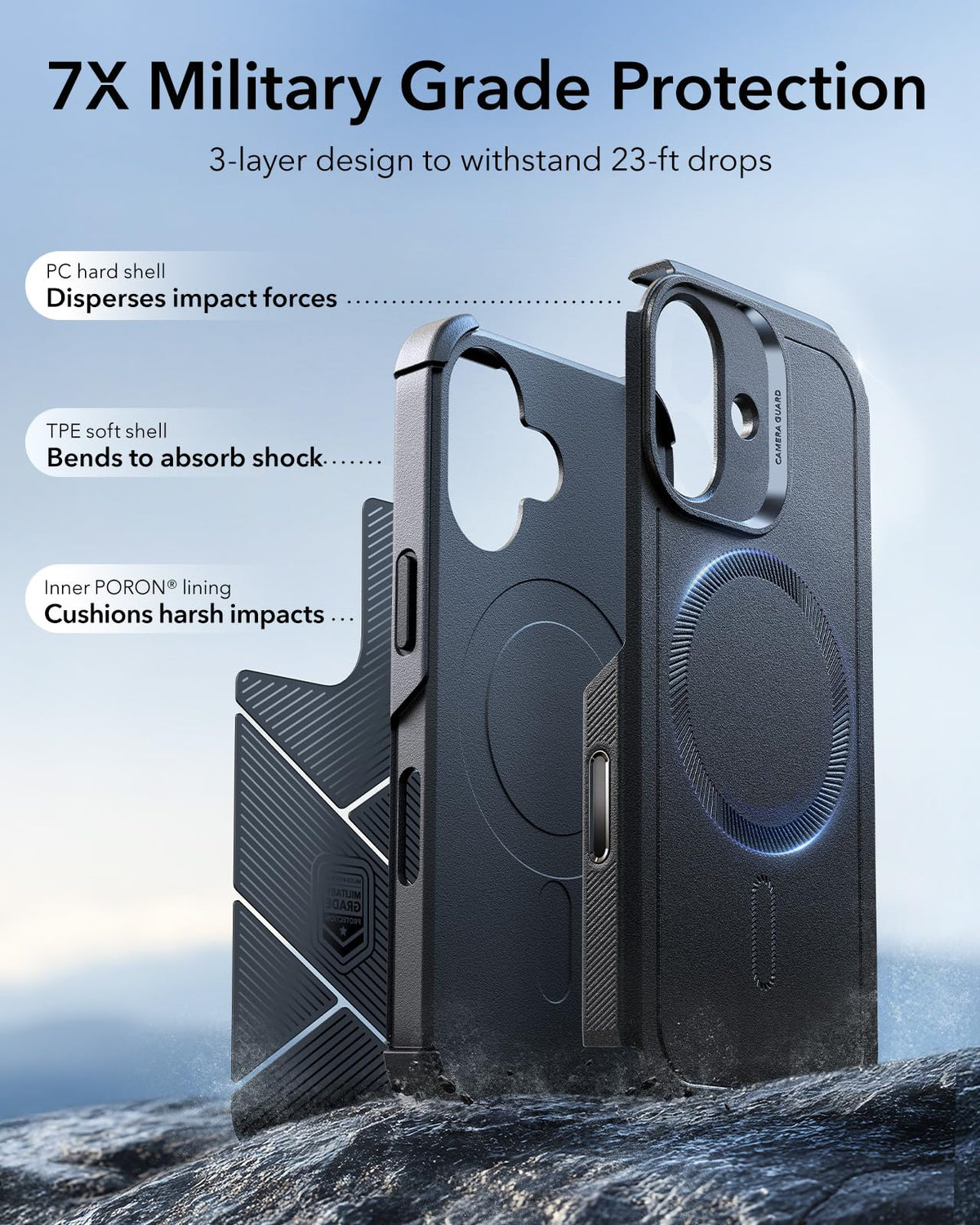 ESR Cyber Tough for iPhone 18 Pro Max/17 Pro Max Case, Black