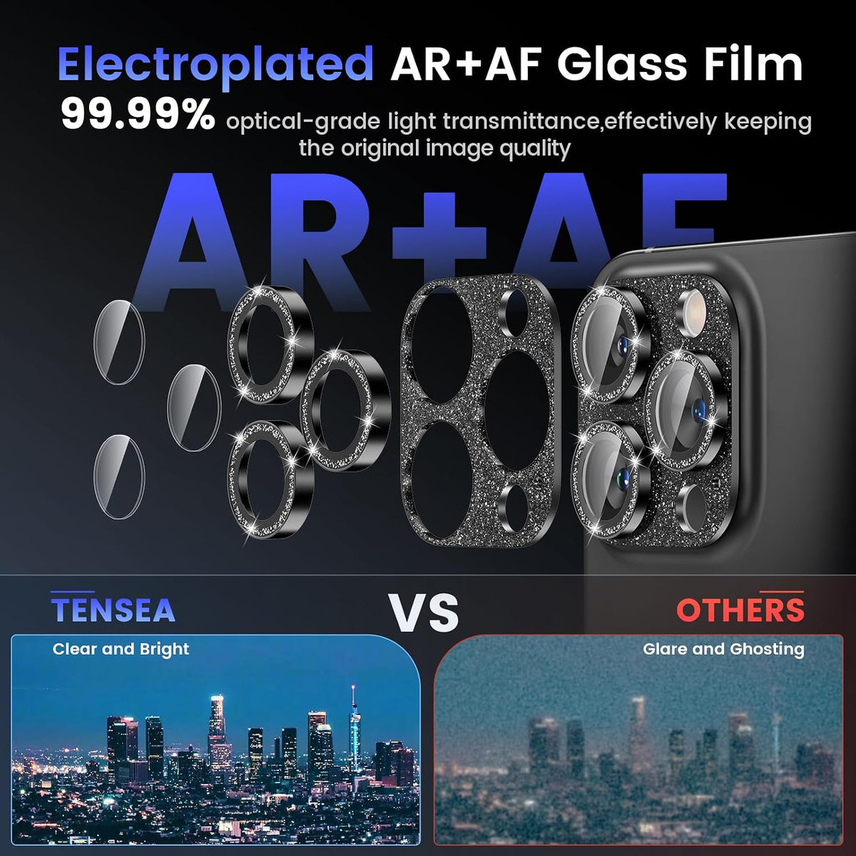 Tensea for iPhone 15 Pro Max/iPhone 15 Pro Camera Lens Protector