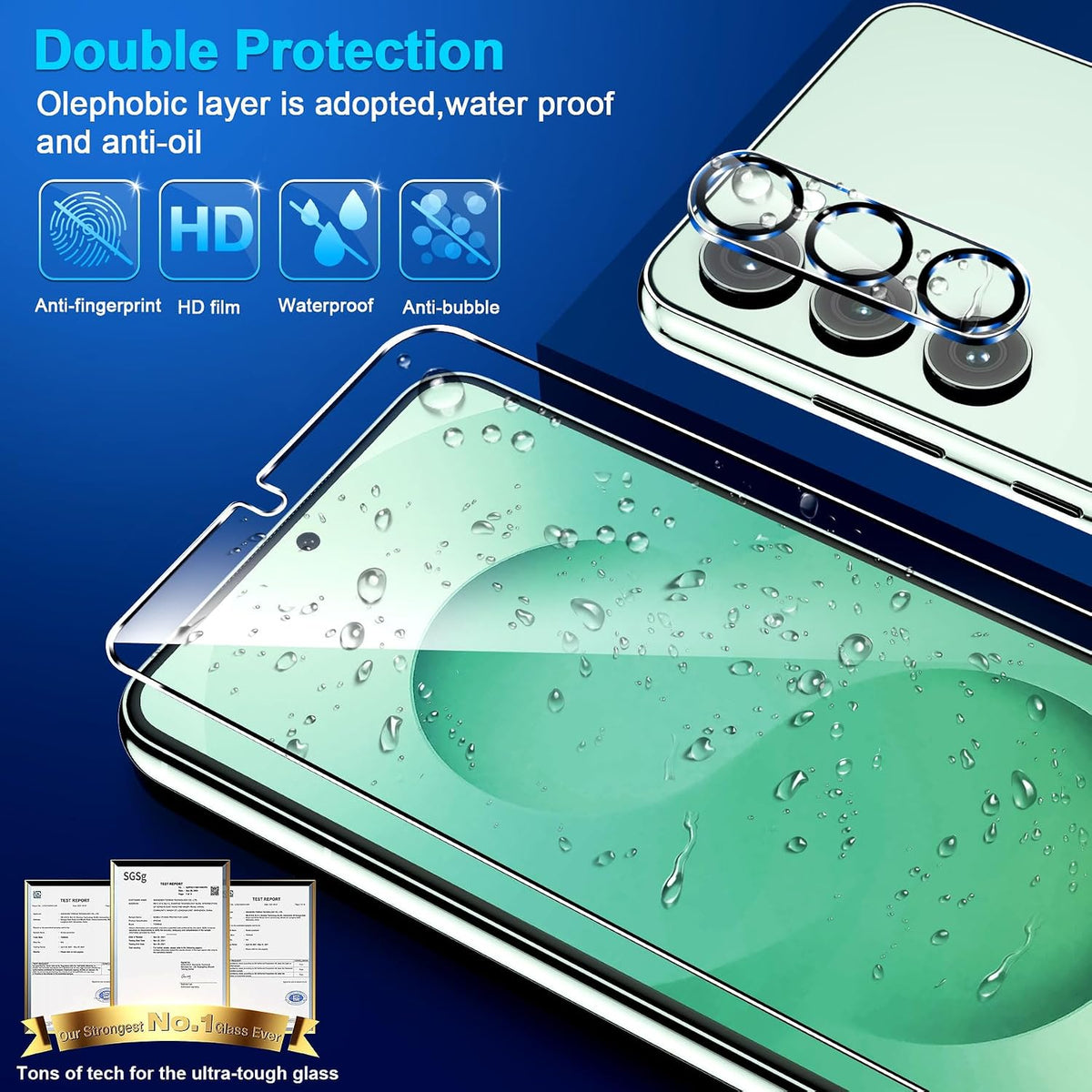 firtstnow 3 Pack for Samsung Galaxy S26 Ultra Screen Protector Tempered Glass + 3 Pack Camera Lens Protector, Military Grade Shatterproof, 9H Hardness, Fingerprint Unlock,Case Friendly 6.9 Inch