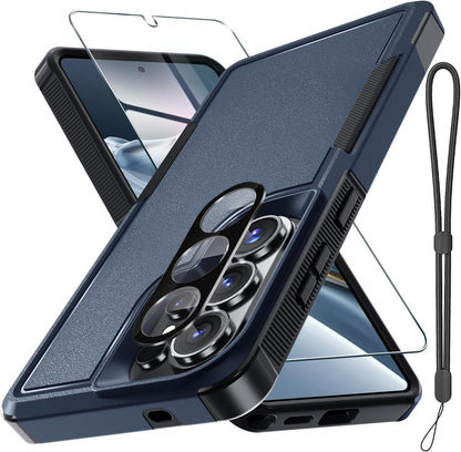 for Samsung Galaxy S24 FE Case, Full Body Heavy Duty Cover, Black Matte