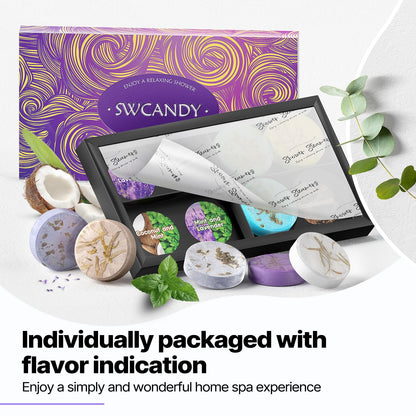 SWCANDY Sandalwood Shower Steamers 8 Pack, Home Spa Self Care