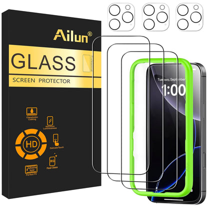 Ailun Screen Protector + Camera Lens Protector for iPhone 16 Pro Max
