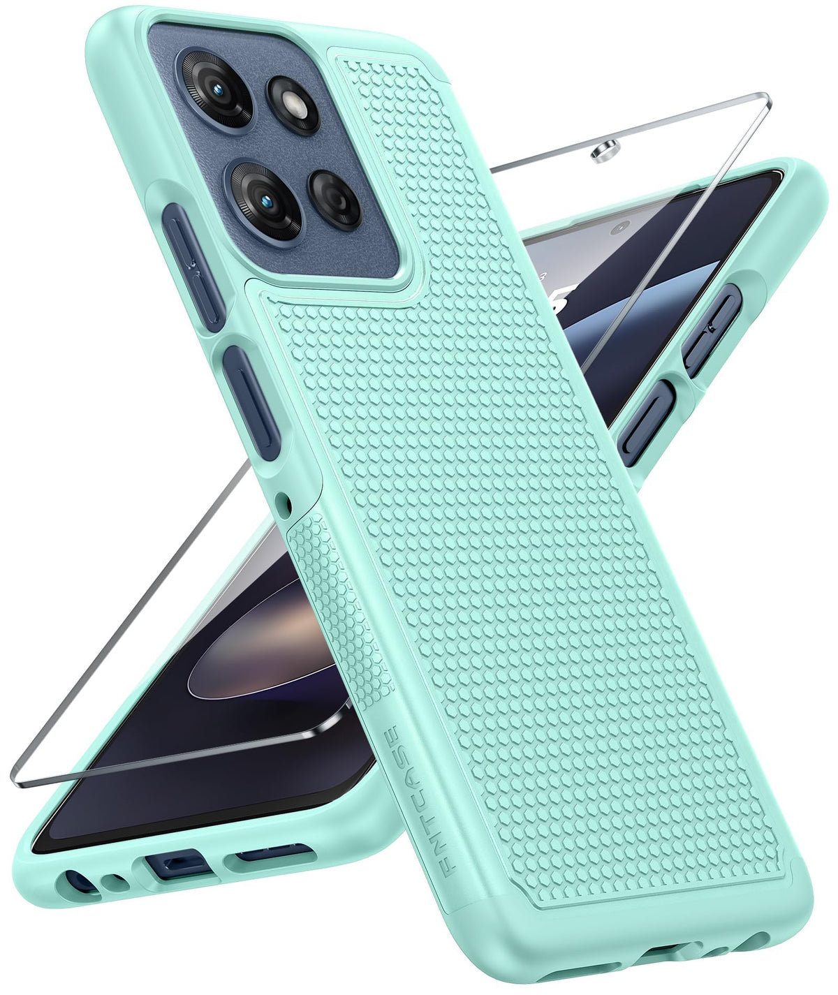 FNTCASE for Google Pixel 9a Case: Green Non Slip Textured