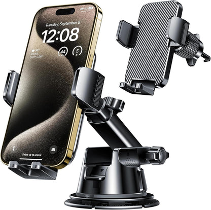 Qifutan Dash Mounted Holders Phone Holders for Your Car Phone Mount for Car Windshield Dashboard Air Vent Universal Pads Mats Mounts Hands Free Automobile Cell Phone Holder Fit for iPhone Smartphone