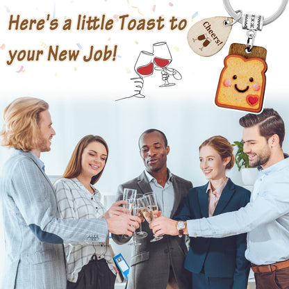 Toast Keychain for Girls New Beginnings Congratulations Gifts