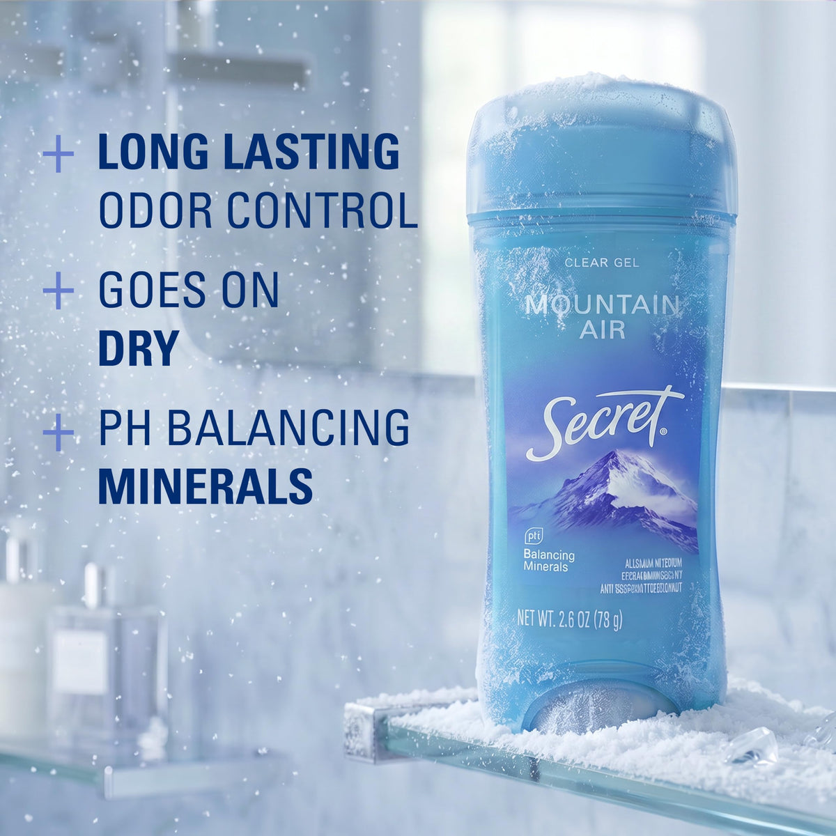 Secret Antiperspirant Deodorant for Women, Cozy Vanilla Scent, 2.6 oz