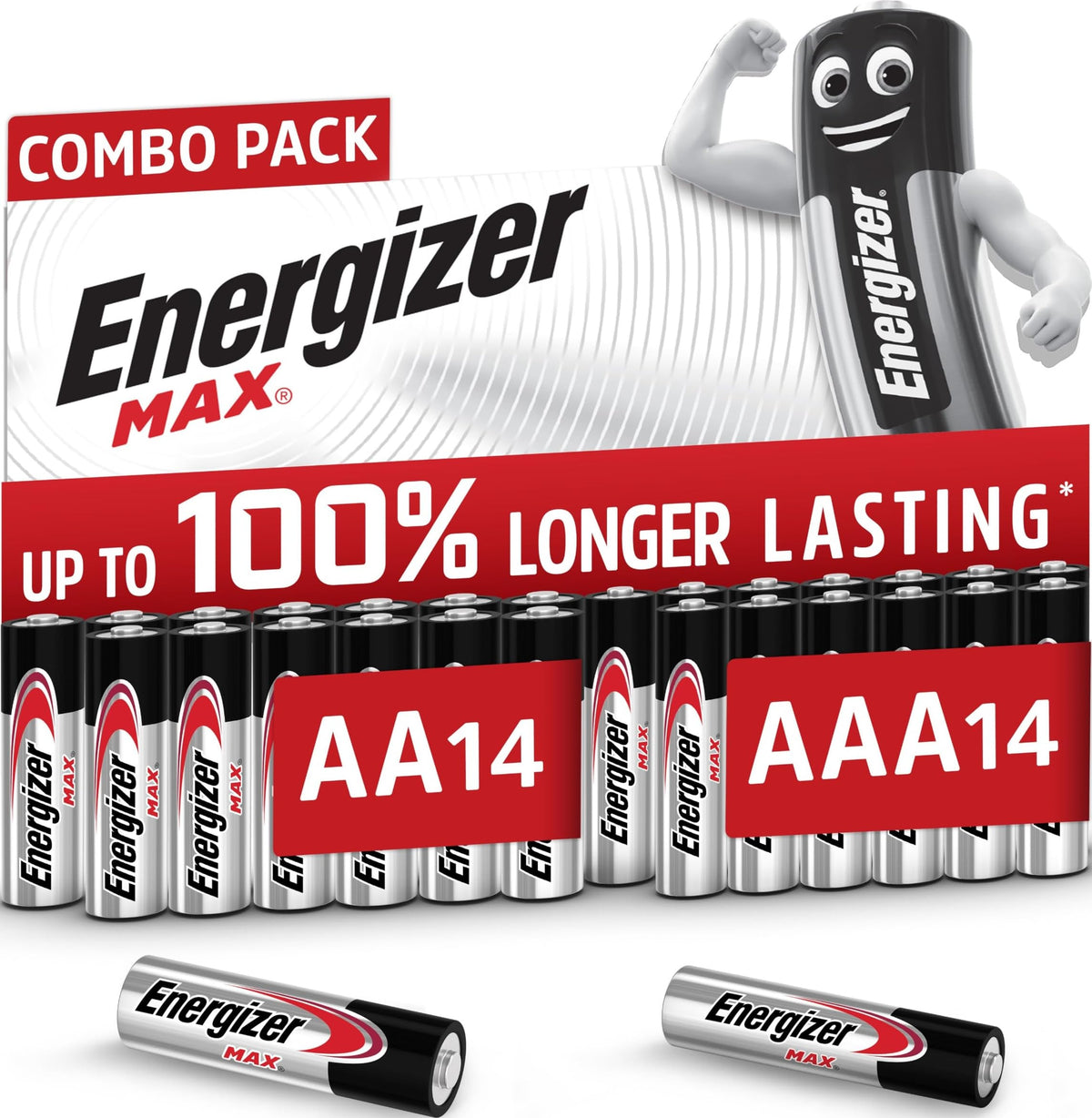 Energizer Max - AAA Batteries (14 Pack) Long Lasting Alkaline Power