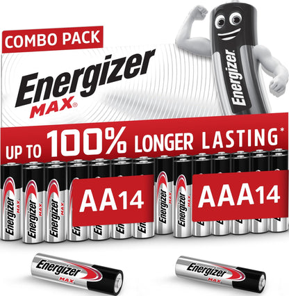 Energizer Max - AAA Batteries (14 Pack) Long Lasting Alkaline Power