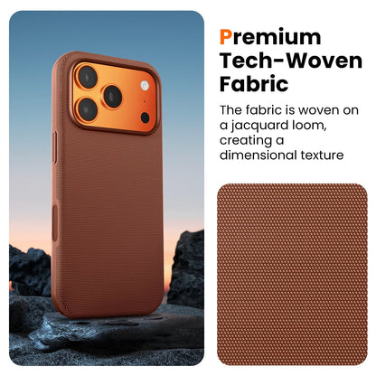 Mkeke for iPhone 17 Pro Max Case Techwoven Green, [Compatible with MagSafe] [Camera Control Cover] [Premium Tech Woven Fabric] [Drop Protection] Shockproof Skin-Friendly