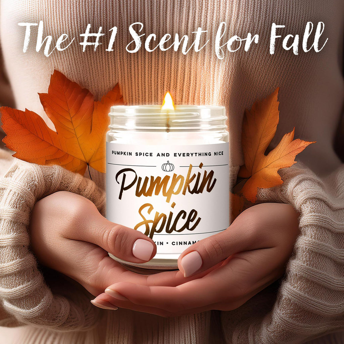 Wax & Wit Fall Candles for Home Scented – Apple, Cinnamon, Clove, Orange – Perfect Home Décor Gifts for Autumn, Holiday, Christmas, Winter - 9oz, Soy Wax, 50 Hour Burn