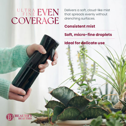 BeautifyBeauties Continuous Spray Bottle for Hair, 10.1 oz Mister Spray
