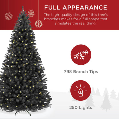 Best Choice Products 6ft Artificial Christmas Tree with LED Twinkling Lights, Pre-Lit Spruce Realistic Holiday Xmas Décor, 250 Lights, 798 Tips