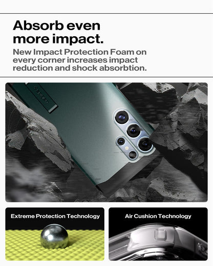Spigen for Galaxy S26 Case, Tough Armor MagFit [Kickstand] [Compatible with MagSafe] [Military-Grade Protection] - Black