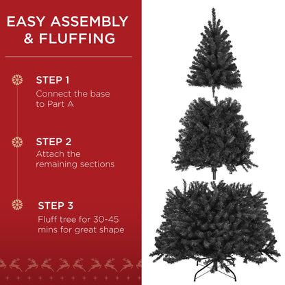 Best Choice Products 6ft Artificial Christmas Tree with LED Twinkling Lights, Pre-Lit Spruce Realistic Holiday Xmas Décor, 250 Lights, 798 Tips