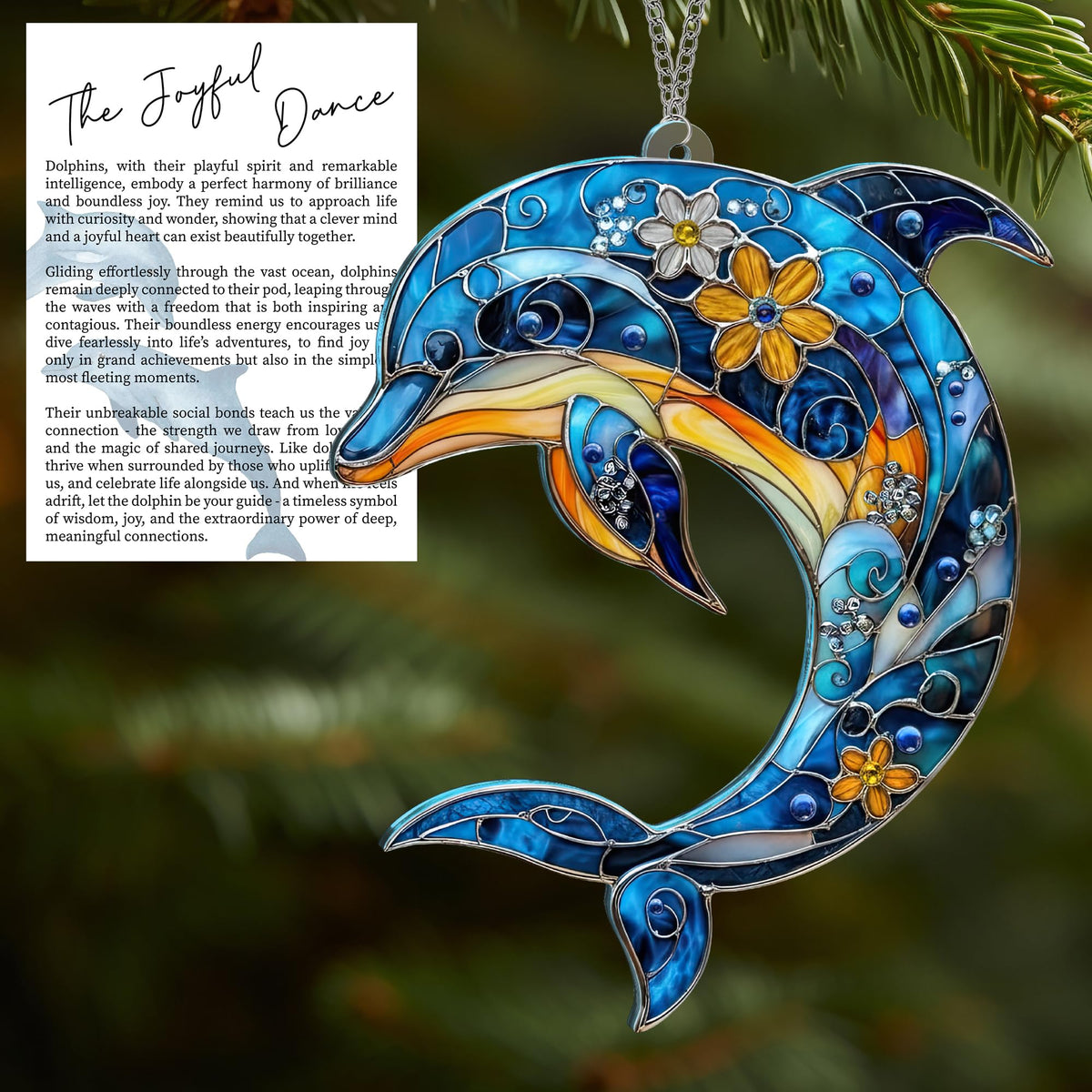 Sea Turtle Gift for Women, Mom & Daughter Christmas Ornament with Card