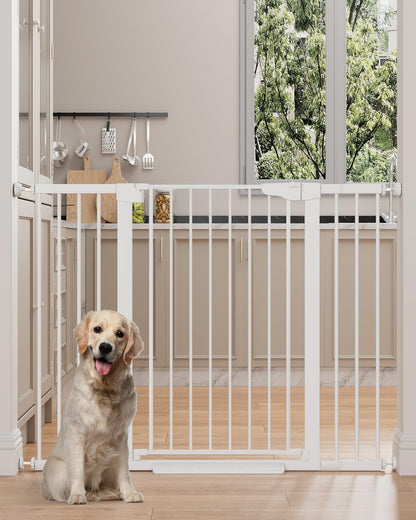 Cumbor 29.7-51.5 in Extra Wide Baby Gate for Stairs, Dog Gate Indoor Black