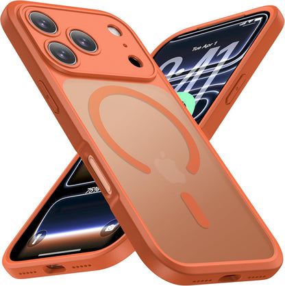 ImpactStrong Magnetic Guard Designed for iPhone 17 Air Case [Camera Protection] [Military Grade Drop Tested] [Compatible with MagSafe] Slim Translucent Matte Phone Case (6.6") - Navy Blue