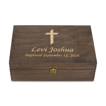 Personalized Wooden Keepsake Box, Custom Engraved Memory Box with Lid