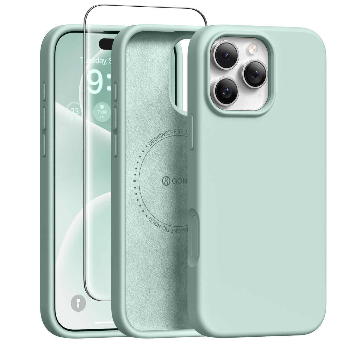 GONEZ for iPhone 18 Pro Max Case/iPhone 17 Pro Max Case, Mist Blue