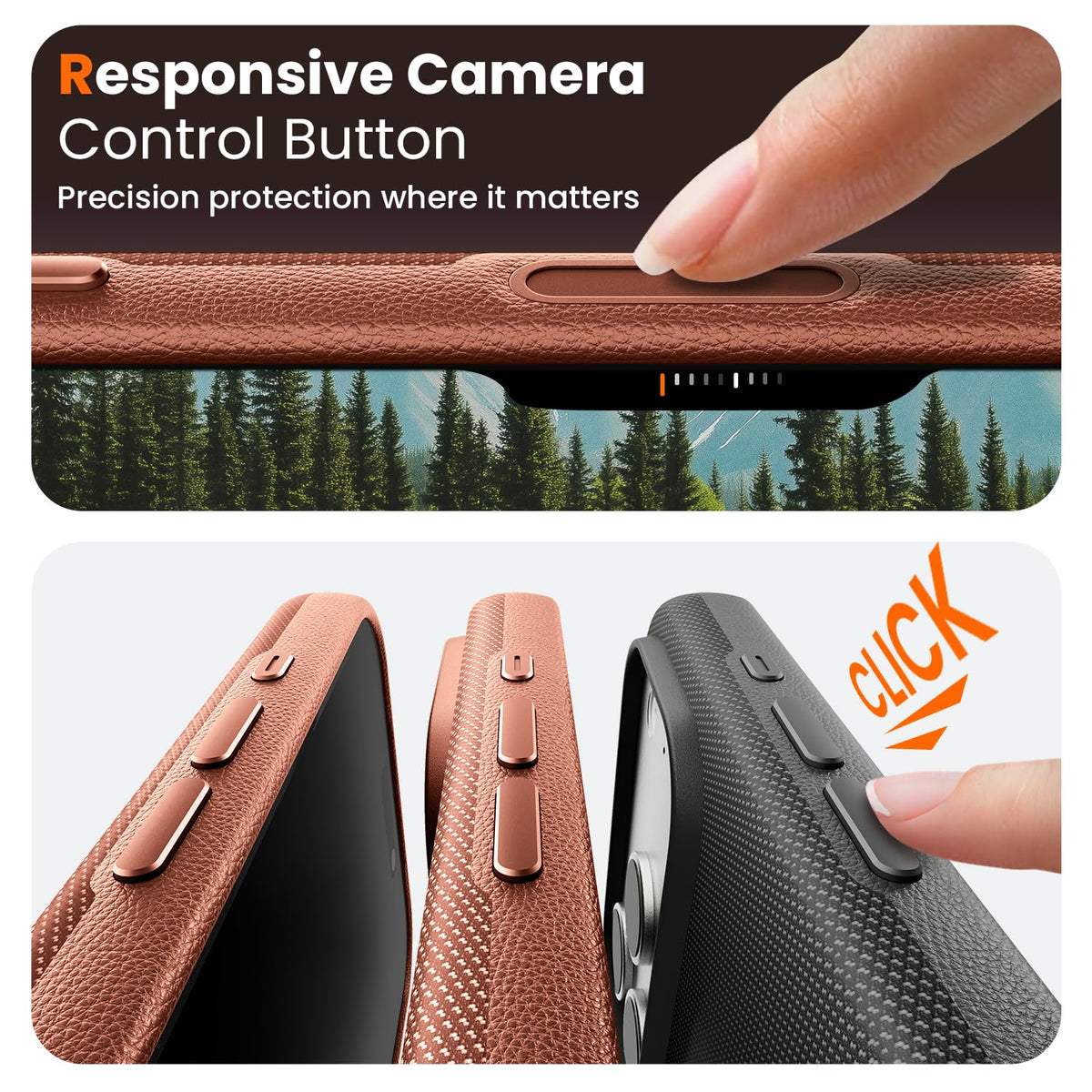 Mkeke for iPhone 17 Pro Max Case Techwoven Green, [Compatible with MagSafe] [Camera Control Cover] [Premium Tech Woven Fabric] [Drop Protection] Shockproof Skin-Friendly