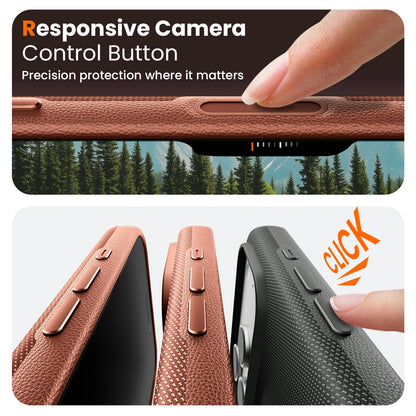 Mkeke for iPhone 17 Pro Max Case Techwoven Green, [Compatible with MagSafe] [Camera Control Cover] [Premium Tech Woven Fabric] [Drop Protection] Shockproof Skin-Friendly