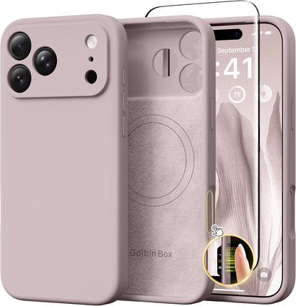 GolbinBox Magnetic for iPhone 13/14 Case, Silicone Cover, Blackcurrant