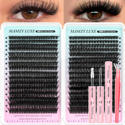 Lash Clusters Wispy 60D Eyelash Clusters 10-18mm Fluff Cluster Eyelash Extensions D Curl No Plastic Feel Individual Lashes Extension 240 Pcs Versatile False Eyelashes Clusters