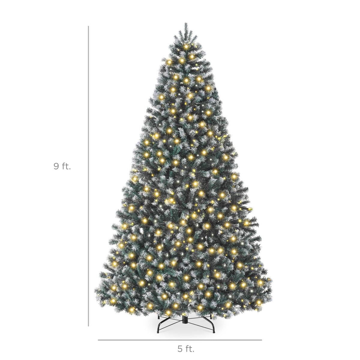 Best Choice Products 6ft Artificial Christmas Tree with LED Twinkling Lights, Pre-Lit Spruce Realistic Holiday Xmas Décor, 250 Lights, 798 Tips