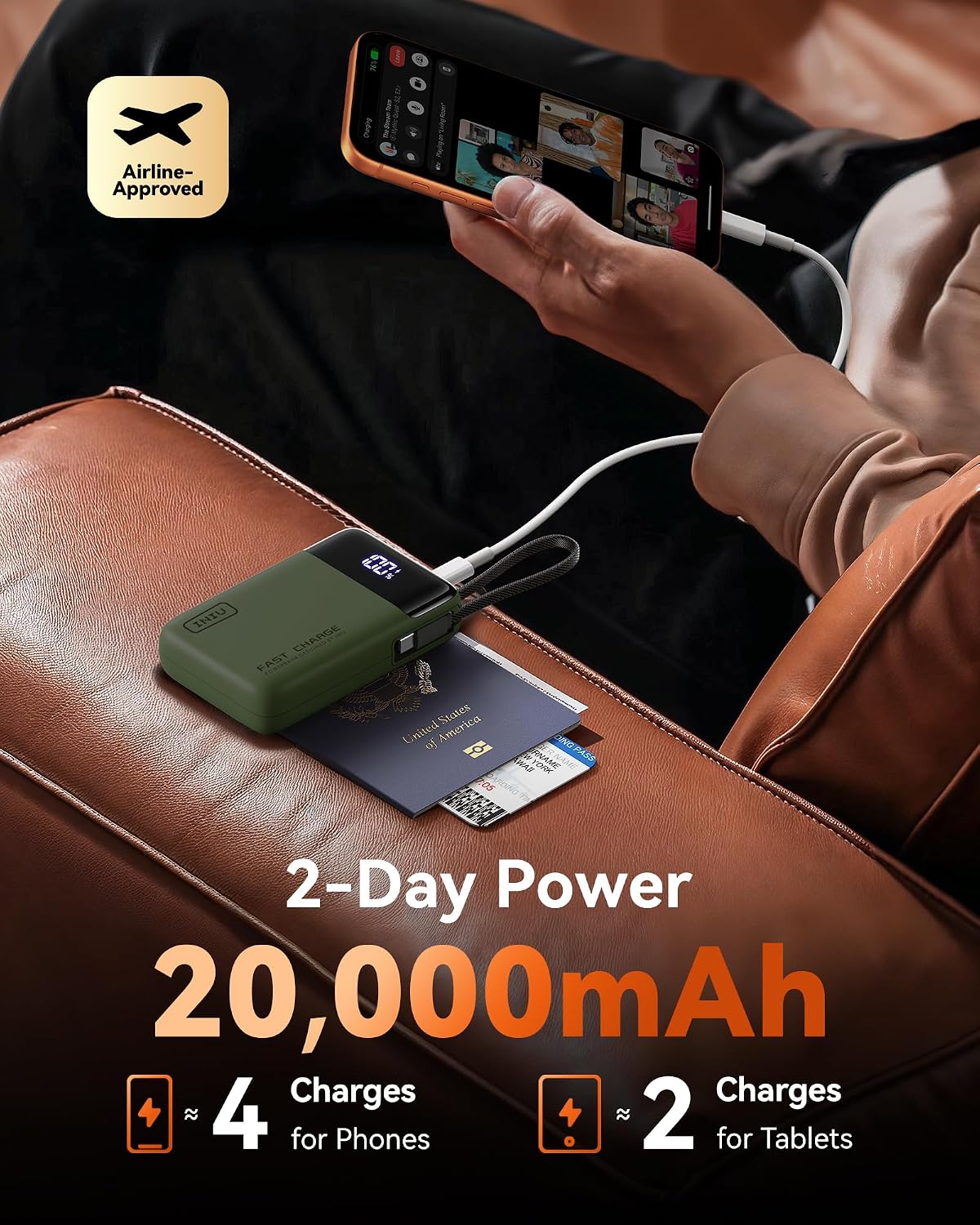 INIU Portable Charger, Smaller 45W Fast Charging Power Bank, 10000mAh Black