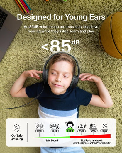 Belkin SoundForm Mini Kids Headphones, Wireless&Wired, 30H Playime, School