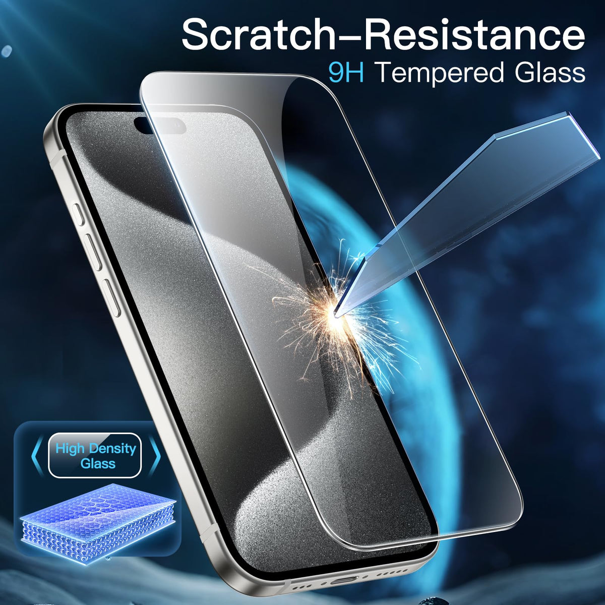 JETech Screen Protector for iPhone 18 Pro Max/17 Pro Max, 3-Pack