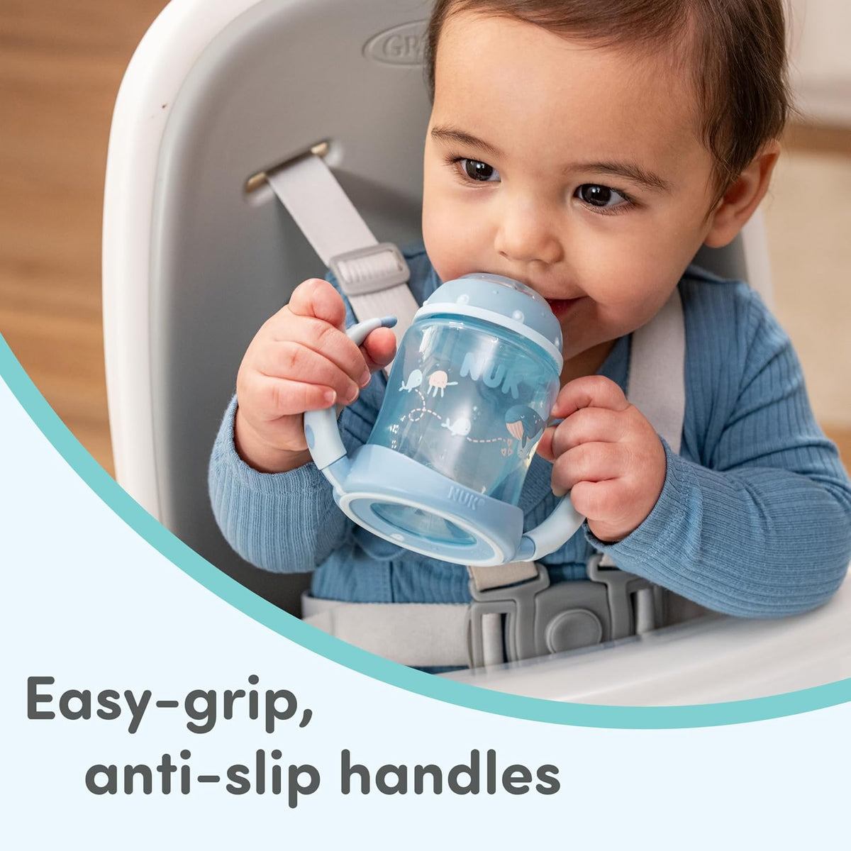 NUK Learner Sippy Cup, 5oz, 2-Pack, Blue