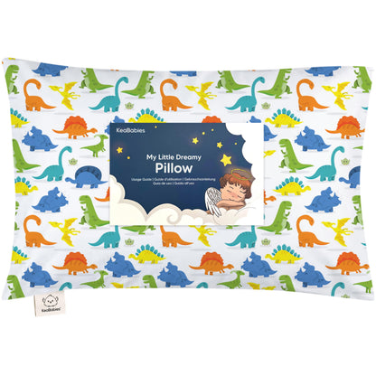Toddler Pillow with Pillowcase 13x18 My Little Dreamy Pillow(Jolly Rainbow)