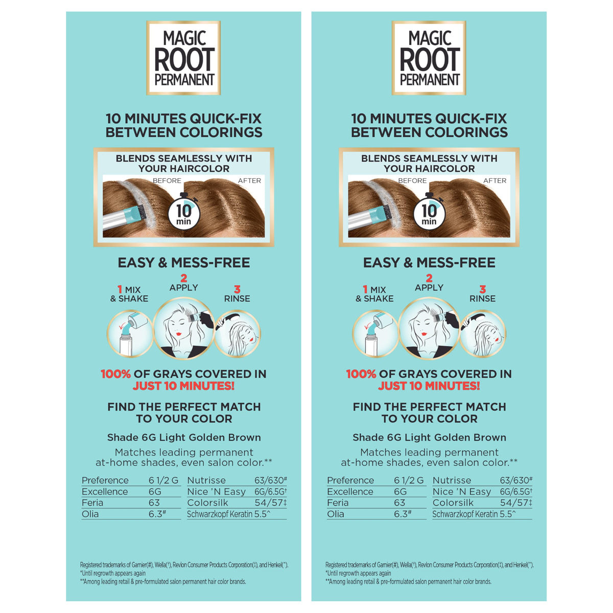 L'Oreal Paris Magic Root Permanent Hair Color Kit, 100% Gray Hair Coverage In Just 10 Minutes, Precision Brush Applicator for Seamless Application, 4 Dark Brown (1 Count)