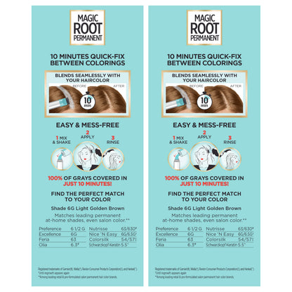 L'Oreal Paris Magic Root Permanent Hair Color Kit, 100% Gray Hair Coverage In Just 10 Minutes, Precision Brush Applicator for Seamless Application, 4 Dark Brown (1 Count)