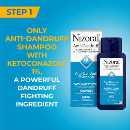 Nizoral Anti-Dandruff Shampoo with 1% Ketoconazole, Fresh Scent, 7 Fl Oz