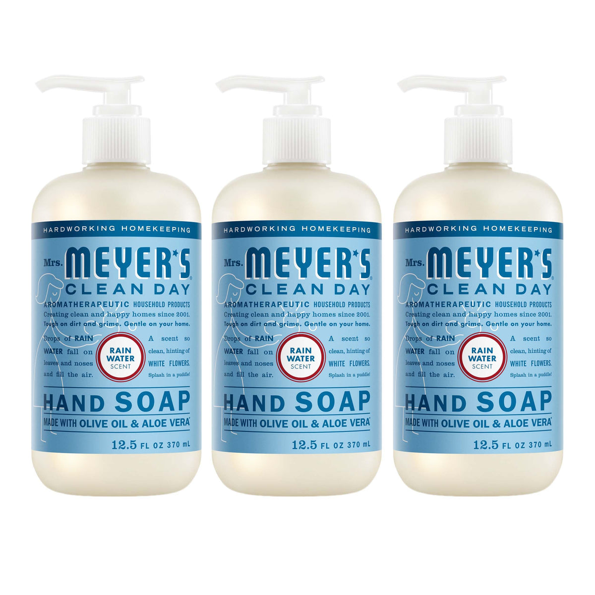 MRS. MEYER'S CLEAN DAY Liquid Hand Soap, Lemon Verbena, 12.5 fl oz, 3 Pack