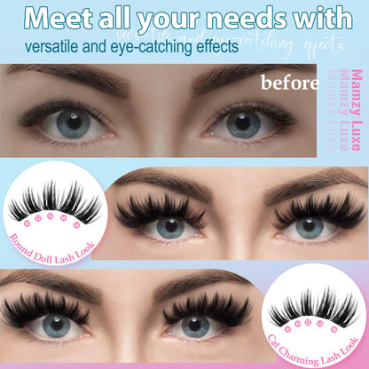 Lash Clusters Wispy 60D Eyelash Clusters 10-18mm Fluff Cluster Eyelash Extensions D Curl No Plastic Feel Individual Lashes Extension 240 Pcs Versatile False Eyelashes Clusters
