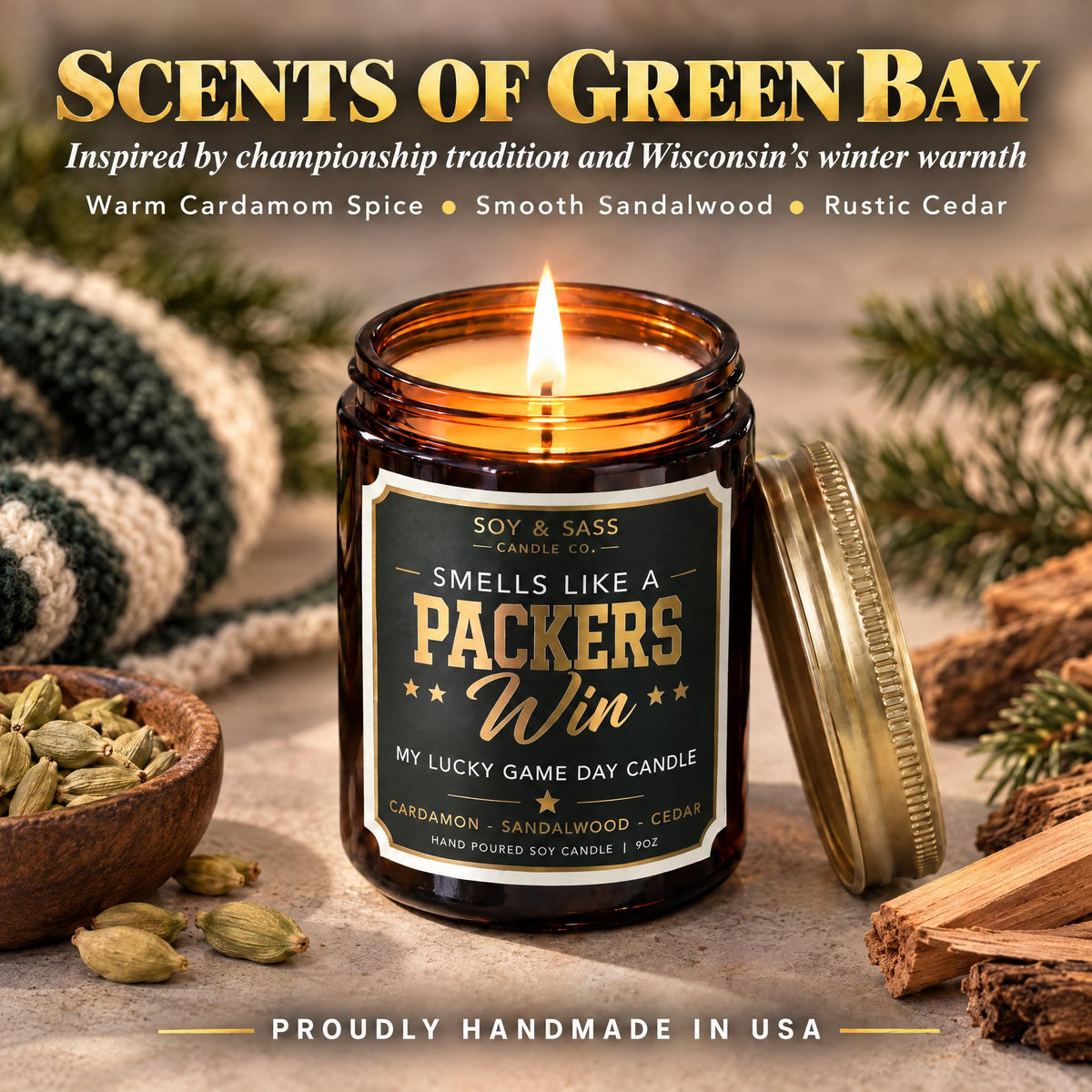 Vikings Gifts for Women / Men - Smells like a Vikings Win Candle, USA Made