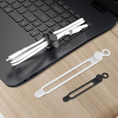 Silicone Cable Ties, Cord Organizer Cable Management,2Sizes-Grey