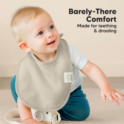 KeaBabies 8-Pack Organic Baby Bibs for Drooling and Teething (Sweet Charm)