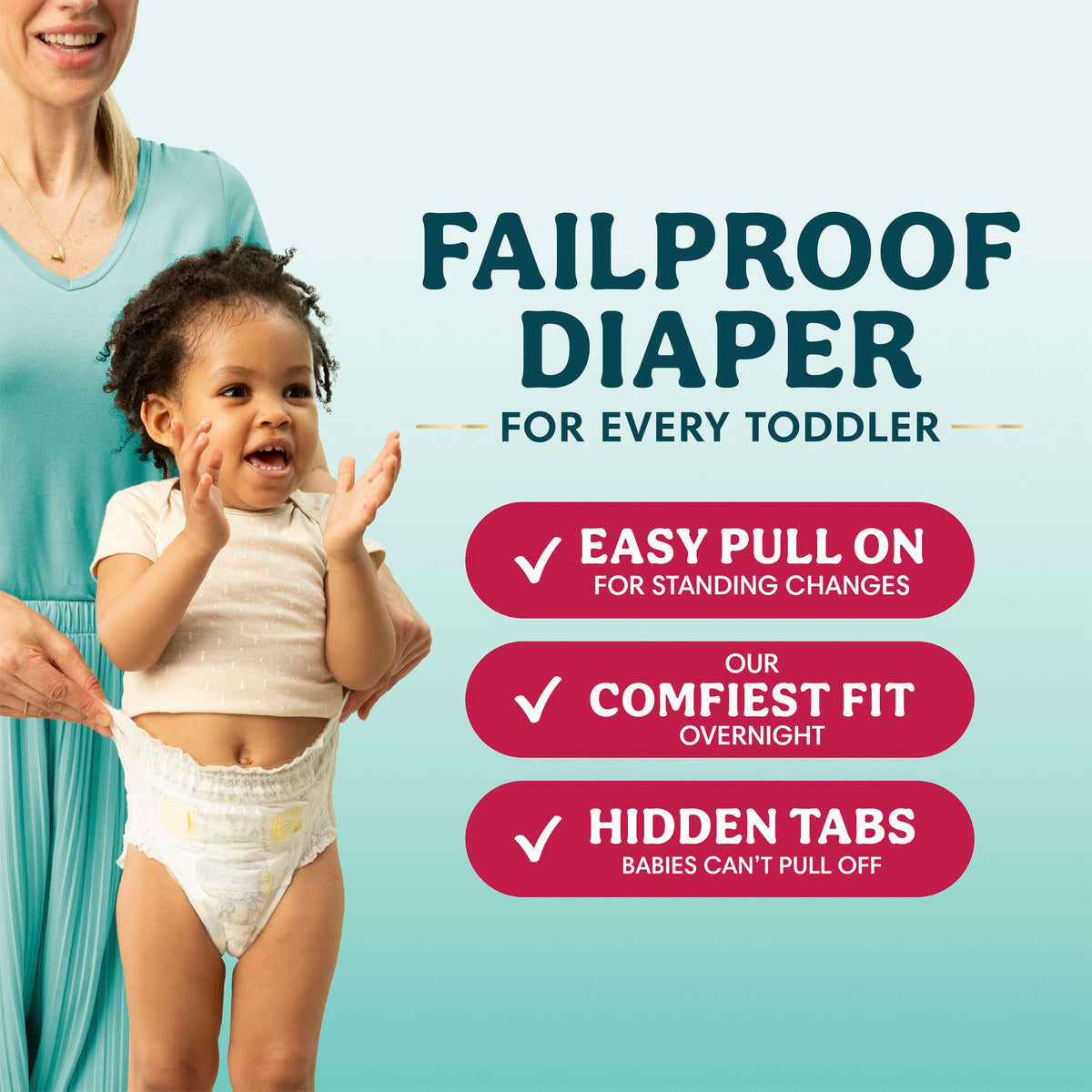 Pampers Diapers - Swaddlers 360° - Size 5, 116 Count, up to 100% Leakproof Comfy Dry Fit, Designed for Easy Changes, Pull On Baby Diaper