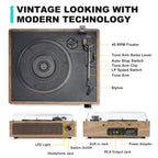 Seasonlife® Record Player for Vinyl Turntable with Speakers,Pale Purple